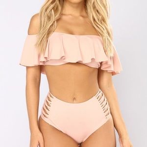 Fashion Nova Lovestruck Bikini - Blush NWT